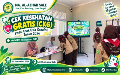 Peduli Kesehatan, Siswa MA Al-Azhar Sale Ikuti CKG 2026 dari UPT Puskesman Sale